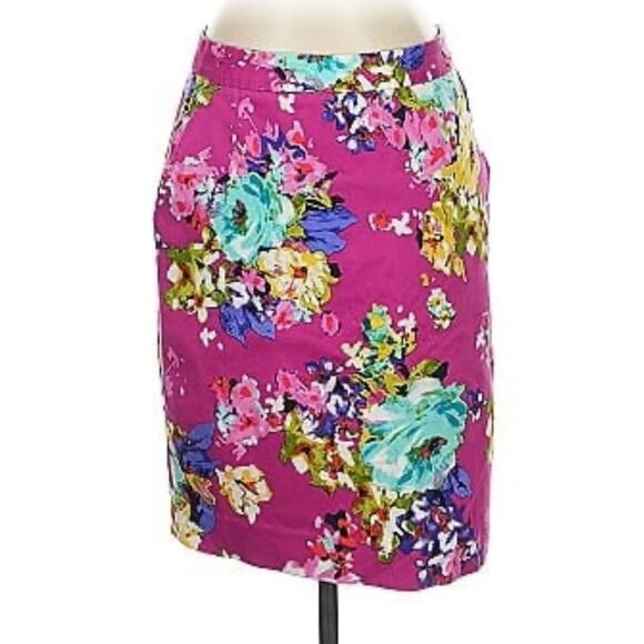 Charter Club Bright Floral Column Skirt size 6 - Picture 1 of 11